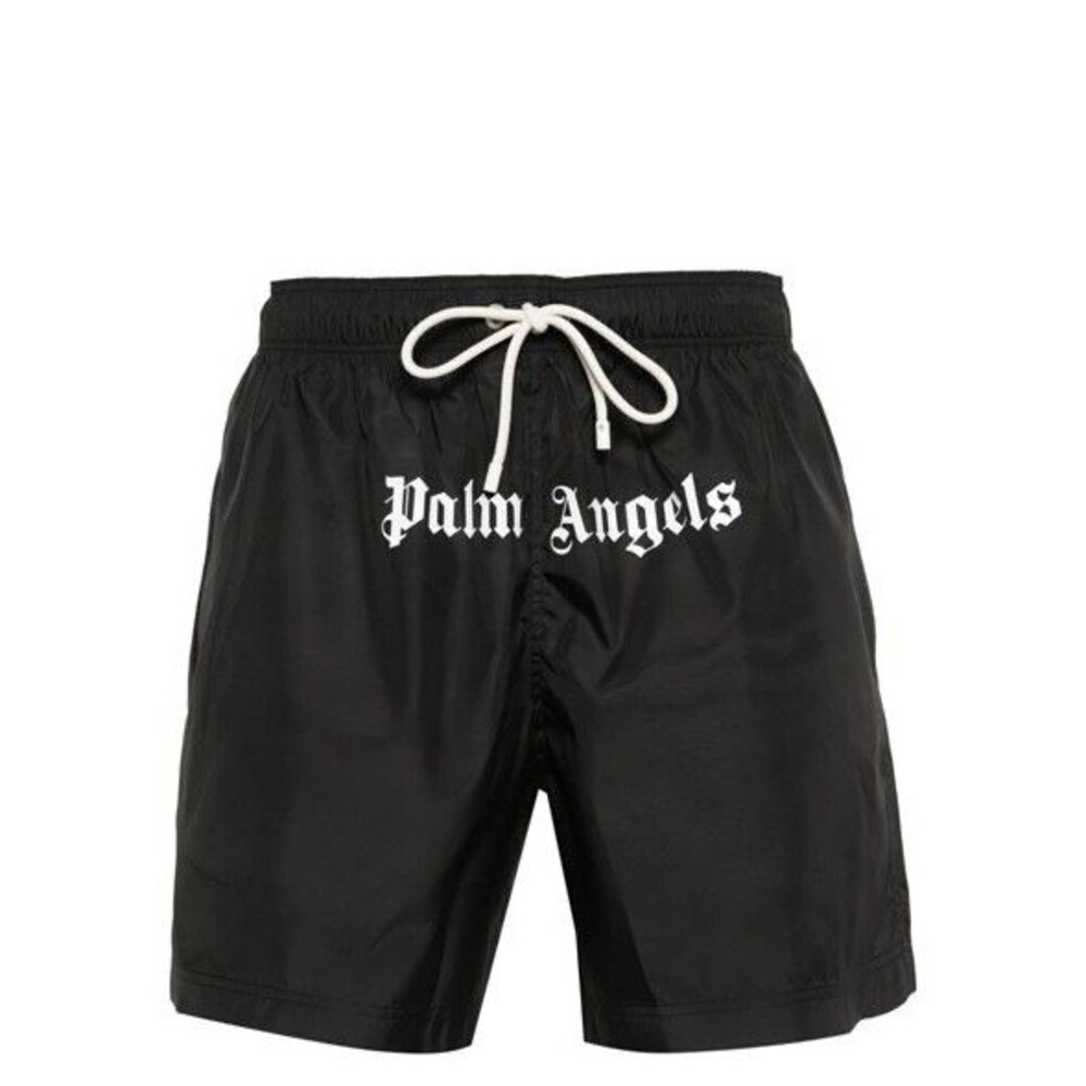 Palm Angels Classic Logo Swim Shorts Black/White Size Small Free Shipping